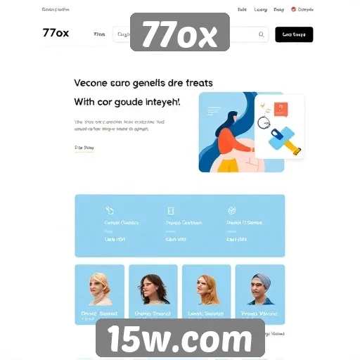 Inovação no design de interface do site 77ox
