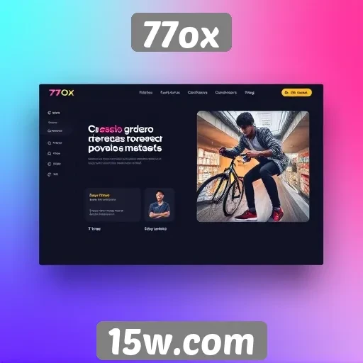 Interface do site 77ox é intuitiva e acessível